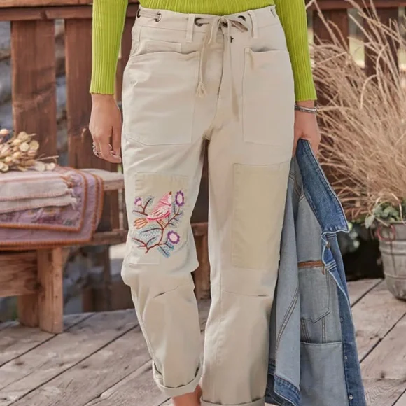 Sundance Ariel Embroidered Pants Size P4 - Picture 1 of 11